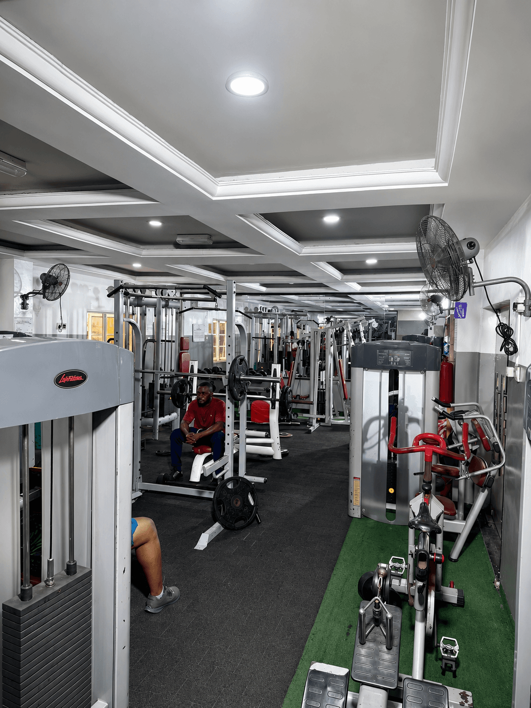 Strength training floor inside X-Fitness Gym in Enugu
